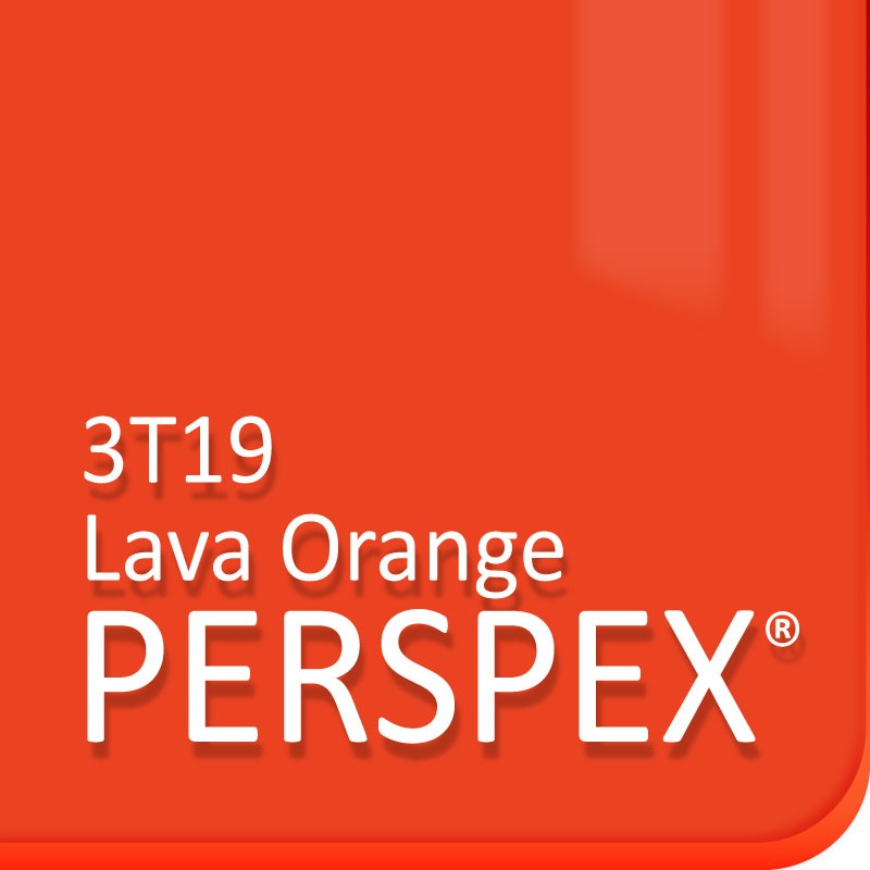 Lava Orange Fluorescent Perspex 3t19
