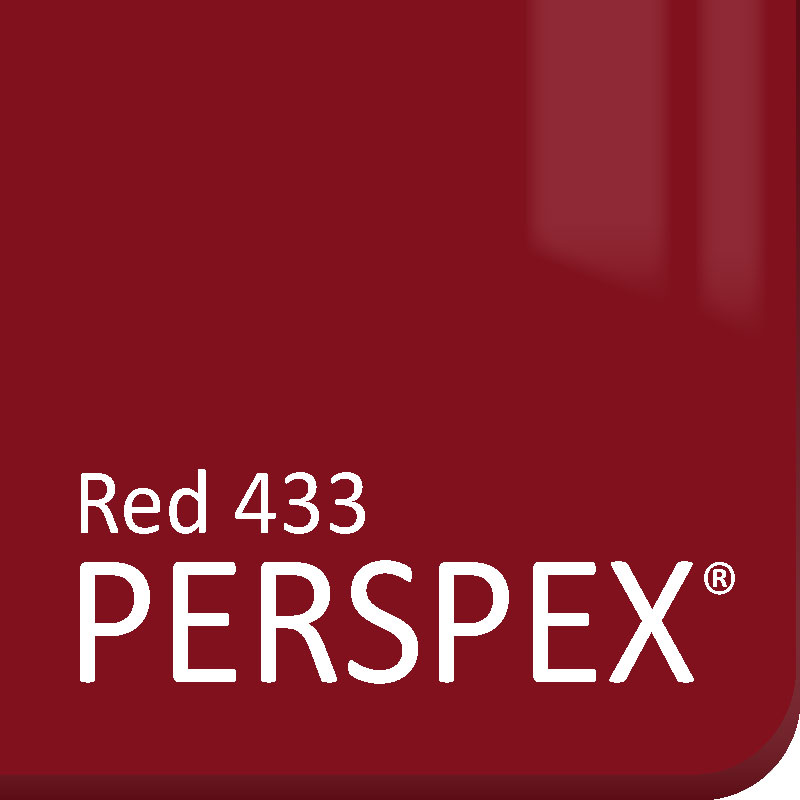 Dark Red 433 Perspex® Gloss Sheet, Disc Shape Cut To Size