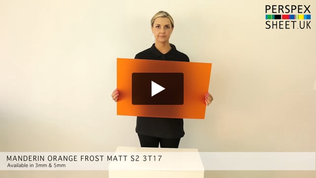 Mandarin Orange Frost Perspex® S2 3T17